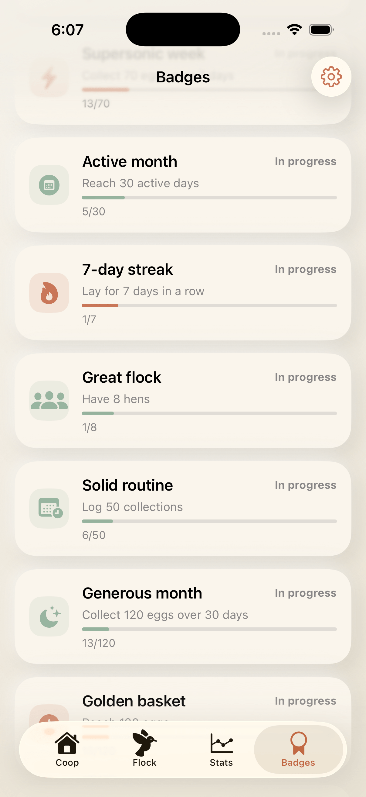 EggTrack chicken profile screen on iPhone